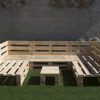 Conjunto EN Forma DE U 2m X 2,8m X 2m con PALETS Europeos Interior/Exterior NUEVOS A ESTRENAR AL Natural