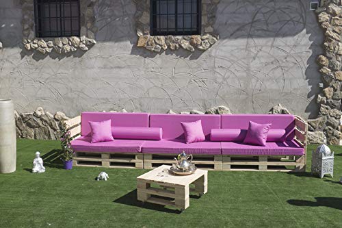 Conjunto Sofa PALETS Europeo 3,6m + Mesa, Interior/Exterior Nuevo A ESTRENAR AL Natural