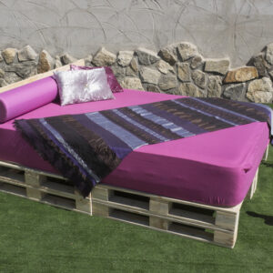 Cama BALINESA con CABECERO PALETS NUEVOS 2m X 1,60m Natural