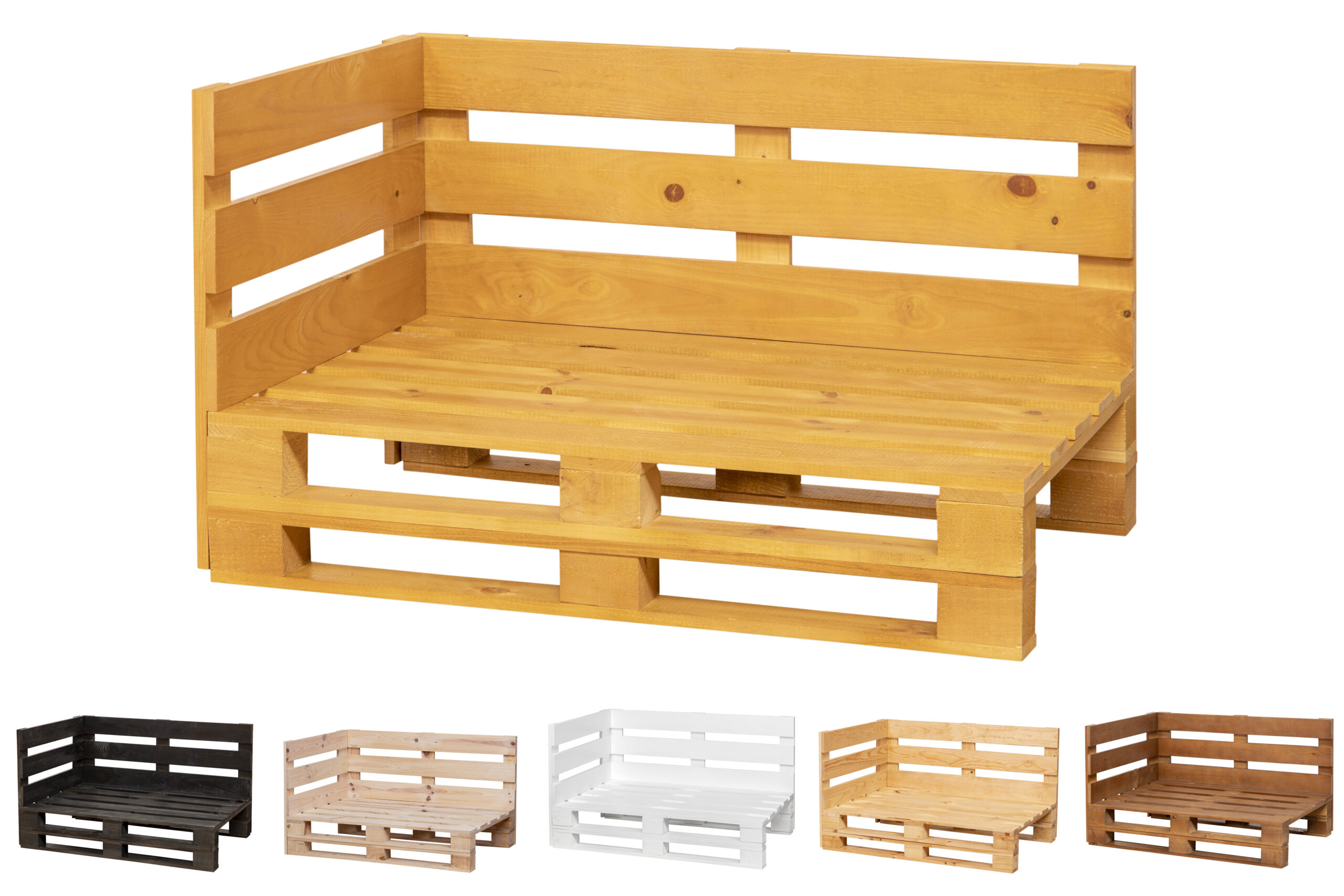 estructura Chaiselong de palet color roble estructura Chaiselong de palet color roble